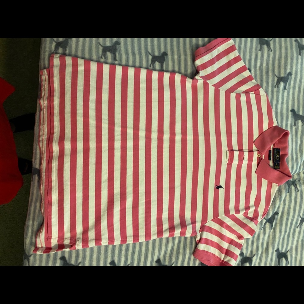 Pink/White Polo (men’s)